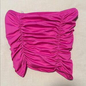 Ruffled pink tub top